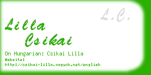 lilla csikai business card